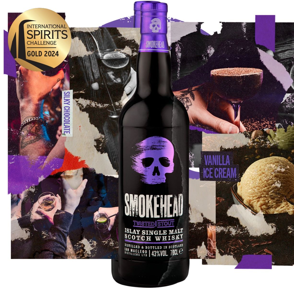 スモークヘッドSMOKEHEAD TWISTED STOUT 700ml 43% Smokehead | Twisted Stout | Islay Single Malt | Stout Cask Finish